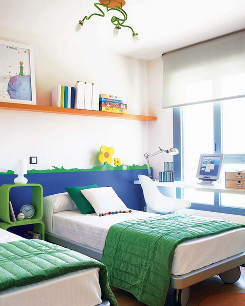 Нижче планування дитячої спальної кімнати площею 12 м2