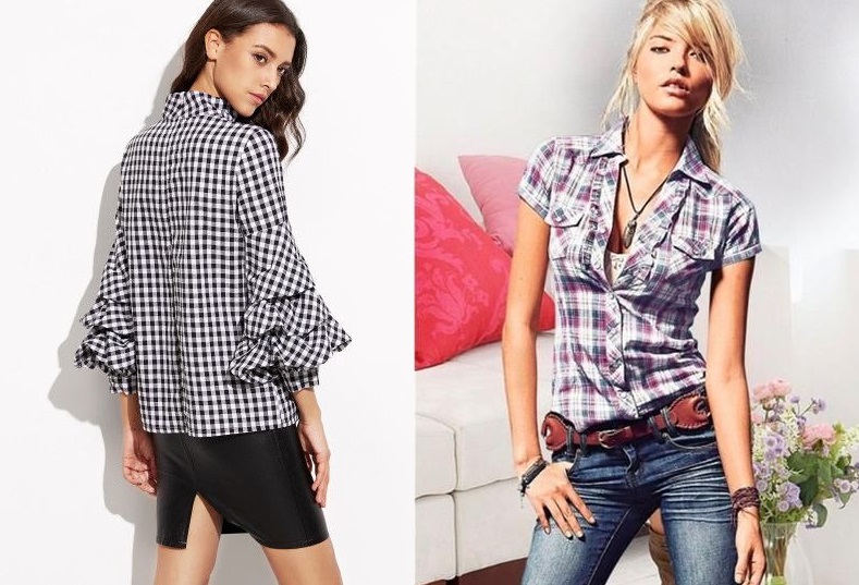 Якщо вам сподобалася приталена блузка в клітку, то краще купити виріб розміром більше
