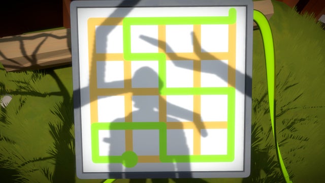Для первого набора головоломок, начиная с приведенного выше, вы хотите нарисовать путь вокруг теней, отбрасываемых на панель