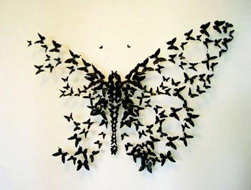 Власноруч можна створити метеликів не тільки з паперу, але також з картону, тонкого пластику і навіть з оракалу